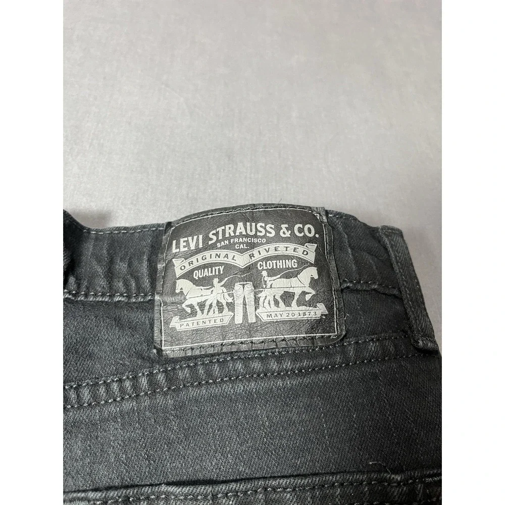 Levi's Mens Denim Shorts W29 Black Distressed